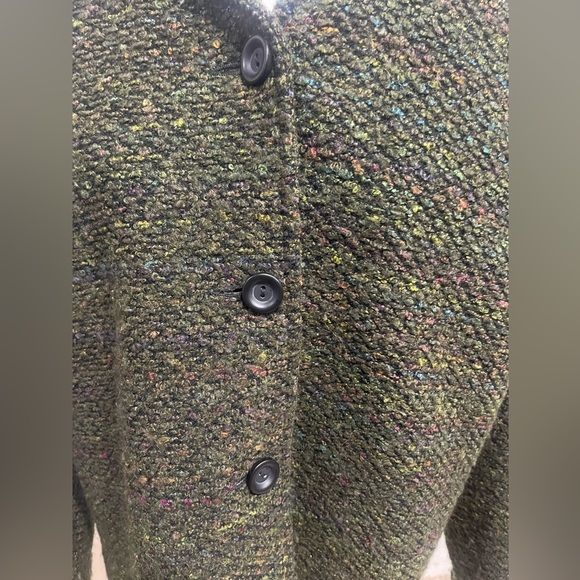 Swampy green knit vintage oversized jacket - Picture 2 of 6